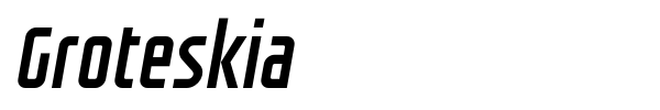 Groteskia font preview